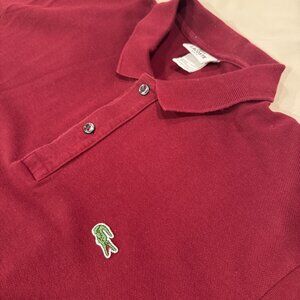 Mens Red Lacoste Polo